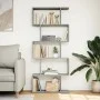 Librería divisora 5 niveles madera gris hormigón 70x24x161 cm by , Bookcases and shelves - Ref: Foro24-858096, Price: 60,04 €...