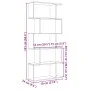 Librería divisora 5 niveles madera gris hormigón 70x24x161 cm by , Bookcases and shelves - Ref: Foro24-858096, Price: 60,04 €...