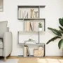 Librería divisora 4 niveles madera gris hormigón 70x24x129 cm by , Bookcases and shelves - Ref: Foro24-858105, Price: 53,83 €...