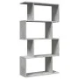 Librería divisora 4 niveles madera gris hormigón 70x24x129 cm by , Bookcases and shelves - Ref: Foro24-858105, Price: 53,83 €...