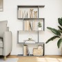 Librería divisora 4 niveles madera gris Sonoma 70x24x129 cm by , Bookcases and shelves - Ref: Foro24-858107, Price: 54,10 €, ...
