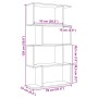 Librería divisora 4 niveles madera gris Sonoma 70x24x129 cm by , Bookcases and shelves - Ref: Foro24-858107, Price: 54,10 €, ...