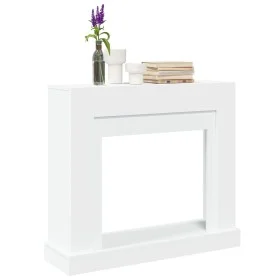Kaminholzregal aus weißem Ingenieurholz, 100x30x87,5 cm. von , Zubehör für Holzöfen und Kamine - Ref: Foro24-854562, Preis: 7...