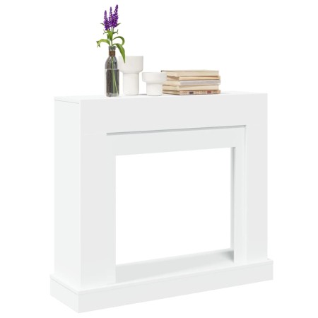 Kaminholzregal aus weißem Ingenieurholz, 100x30x87,5 cm. von , Zubehör für Holzöfen und Kamine - Ref: Foro24-854562, Preis: 7...