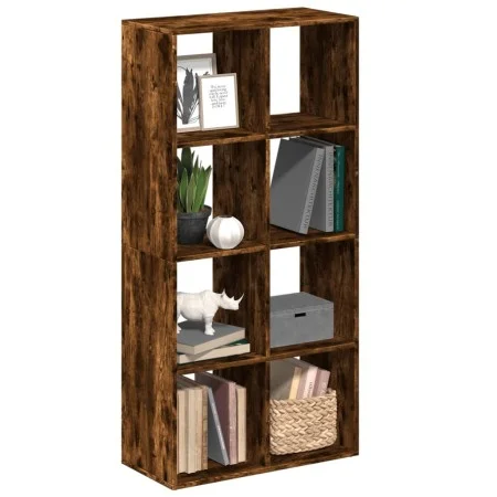 Rauchige Eichenholz-Trennwand-Bibliothek 69,5x29x137,5cm von , Bücherregale und Regale - Ref: Foro24-858025, Preis: 72,71 €, ...