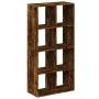 Rauchige Eichenholz-Trennwand-Bibliothek 69,5x29x137,5cm von , Bücherregale und Regale - Ref: Foro24-858025, Preis: 72,71 €, ...
