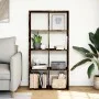 Rauchige Eichenholz-Trennwand-Bibliothek 69,5x29x137,5cm von , Bücherregale und Regale - Ref: Foro24-858025, Preis: 72,71 €, ...
