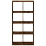 Librería divisora madera roble ahumado 69,5x29x137,5cm by , Bookcases and shelves - Ref: Foro24-858025, Price: 73,86 €, Disco...
