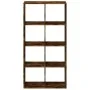 Rauchige Eichenholz-Trennwand-Bibliothek 69,5x29x137,5cm von , Bücherregale und Regale - Ref: Foro24-858025, Preis: 72,71 €, ...