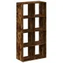 Rauchige Eichenholz-Trennwand-Bibliothek 69,5x29x137,5cm von , Bücherregale und Regale - Ref: Foro24-858025, Preis: 72,71 €, ...