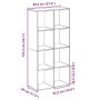 Librería divisora madera roble ahumado 69,5x29x137,5cm by , Bookcases and shelves - Ref: Foro24-858025, Price: 73,86 €, Disco...