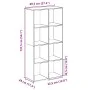 Rauchige Eichenholz-Trennwand-Bibliothek 69,5x29x137,5cm von , Bücherregale und Regale - Ref: Foro24-858025, Preis: 72,71 €, ...