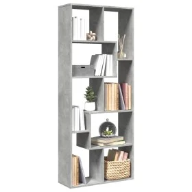 Librería divisora madera ingeniería gris hormigón 67x25x161,5cm by , Bookcases and shelves - Ref: Foro24-858078, Price: 73,83...