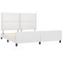 Estructura de cama sin colchón cuero sintético blanco 160x200cm
