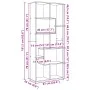 Librería divisora madera ingeniería gris hormigón 67x25x161,5cm by , Bookcases and shelves - Ref: Foro24-858078, Price: 73,83...