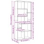 Librería divisora madera ingeniería gris hormigón 67x25x161,5cm by , Bookcases and shelves - Ref: Foro24-858078, Price: 75,06...