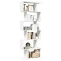 Librería divisor 6 niveles madera ingeniería blanco 70x24x193cm de , Librerías y estanterías - Ref: Foro24-858084, Precio: 73...