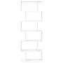 Librería divisor 6 niveles madera ingeniería blanco 70x24x193cm by , Bookcases and shelves - Ref: Foro24-858084, Price: 76,76...