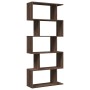 Librería divisora 5 niveles madera marrón roble 70x24x161 cm by , Bookcases and shelves - Ref: Foro24-858099, Price: 67,18 €,...