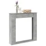 Kaminumrandung aus grauem Beton-Ingenieurholz 100x20x100 cm. von , Zubehör für Holzöfen und Kamine - Ref: Foro24-854574, Prei...