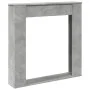 Kaminumrandung aus grauem Beton-Ingenieurholz 100x20x100 cm. von , Zubehör für Holzöfen und Kamine - Ref: Foro24-854574, Prei...
