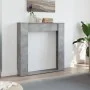 Kaminumrandung aus grauem Beton-Ingenieurholz 100x20x100 cm. von , Zubehör für Holzöfen und Kamine - Ref: Foro24-854574, Prei...