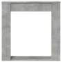 Kaminumrandung aus grauem Beton-Ingenieurholz 100x20x100 cm. von , Zubehör für Holzöfen und Kamine - Ref: Foro24-854574, Prei...