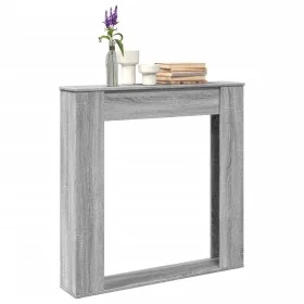 Kaminholzregal in Sonoma-Grau aus Ingenieurholz 100x20x100 cm. von , Zubehör für Holzöfen und Kamine - Ref: Foro24-854576, Pr...