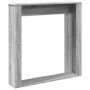 Borde de chimenea madera ingeniería gris Sonoma 100x20x100 cm by , Accessories for wood ovens and fireplaces - Ref: Foro24-85...
