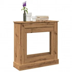 Kaminholzregal aus Eichen-Ingenieurholz, handgefertigt, 90x30x90 cm. von , Zubehör für Holzöfen und Kamine - Ref: Foro24-8545...