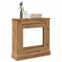 Kaminholzregal aus Eichen-Ingenieurholz, handgefertigt, 90x30x90 cm. von , Zubehör für Holzöfen und Kamine - Ref: Foro24-8545...