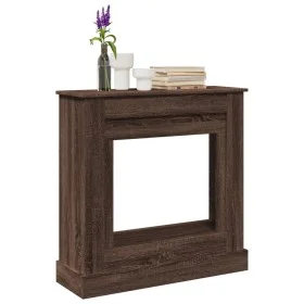 Kaminumrandung aus braunem Eichenholz 90x30x90 cm. von , Zubehör für Holzöfen und Kamine - Ref: Foro24-854595, Preis: 70,95 €...