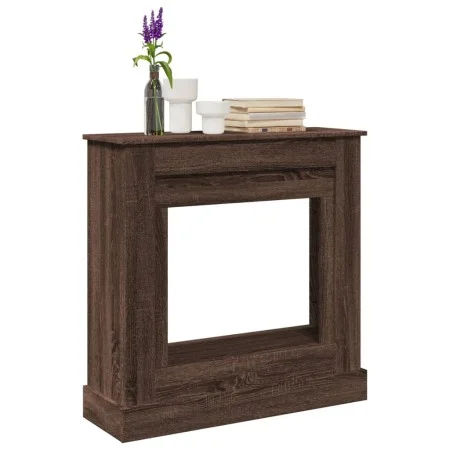 Kaminumrandung aus braunem Eichenholz 90x30x90 cm. von , Zubehör für Holzöfen und Kamine - Ref: Foro24-854595, Preis: 70,95 €...