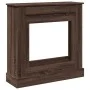 Borde de chimenea madera ingeniería marrón roble 90x30x90 cm by , Accessories for wood ovens and fireplaces - Ref: Foro24-854...