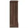 Borde de chimenea madera ingeniería marrón roble 90x30x90 cm by , Accessories for wood ovens and fireplaces - Ref: Foro24-854...
