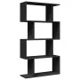 Librería divisora 4 niveles madera ingeniería negra 70x24x129cm by , Bookcases and shelves - Ref: Foro24-858103, Price: 57,46...