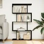Librería divisora 4 niveles madera ingeniería negra 70x24x129cm by , Bookcases and shelves - Ref: Foro24-858103, Price: 57,46...
