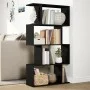 Librería divisora 4 niveles madera ingeniería negra 70x24x129cm by , Bookcases and shelves - Ref: Foro24-858103, Price: 57,46...