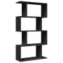Librería divisora 4 niveles madera ingeniería negra 70x24x129cm by , Bookcases and shelves - Ref: Foro24-858103, Price: 57,46...