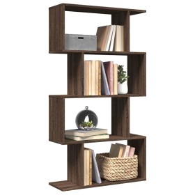 Librería divisora 4 niveles madera marrón roble 70x24x129 cm von , Bücherregale und Regale - Ref: Foro24-858108, Preis: 54,10...