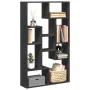 Estantería de madera de ingeniería negra 72x20x120 cm de , Librerías y estanterías - Ref: Foro24-858157, Precio: 75,33 €, Des...