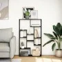 Estantería de madera de ingeniería negra 72x20x120 cm de , Librerías y estanterías - Ref: Foro24-858157, Precio: 75,33 €, Des...