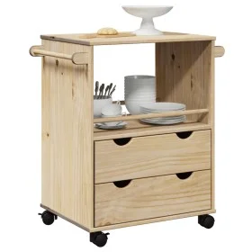 Carrito de cocina OTTA madera maciza de pino 59x45x80 cm by , Kitchen and dining carts - Ref: Foro24-4013465, Price: 124,57 €...