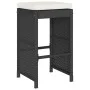 Taburetes altos de bar de jardín cojines 4 uds ratán PE negro de , Sillas de jardín - Ref: Foro24-368689, Precio: 253,40 €, D...