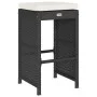 Taburetes altos de bar de jardín cojines 4 uds ratán PE negro de , Sillas de jardín - Ref: Foro24-368689, Precio: 253,40 €, D...