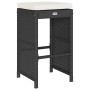 Taburetes altos de bar de jardín cojines 4 uds ratán PE negro by , Garden chairs - Ref: Foro24-368689, Price: 224,95 €, Disco...