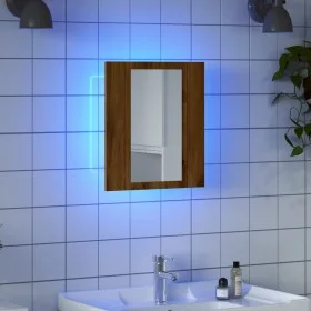 Armario de baño con espejo LED madera roble artisan 40x12x45 cm by , bathroom vanities - Ref: Foro24-856280, Price: 42,27 €, ...