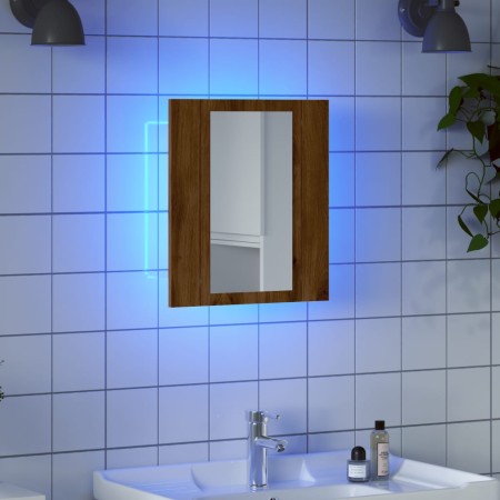 Armario de baño con espejo LED madera roble artisan 40x12x45 cm von , Badezimmerwaschtische - Ref: Foro24-856280, Preis: 43,5...