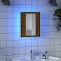 Armario de baño con espejo LED madera roble artisan 40x12x45 cm de , Tocadores de baño - Ref: Foro24-856280, Precio: 42,33 €,...