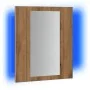 Armario de baño con espejo LED madera roble artisan 40x12x45 cm de , Tocadores de baño - Ref: Foro24-856280, Precio: 42,33 €,...
